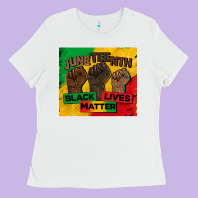 Juneteenth Black Lives Matter Tumbler Ladies Tee Designed By Barkaloodesign