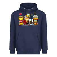 Navy bus driver coffee cups Heavyweight Hoodie - Zillion Design Studio