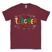 Burgundy teacher claus Classic Tee - MaliasSmallBusiness