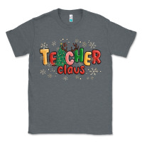 Charcoal Heather teacher claus Classic Tee - MaliasSmallBusiness