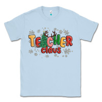 Dusty Blue teacher claus Classic Tee - MaliasSmallBusiness