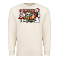 Sandshell I Believe In Santa And Coffee Premium Sweatshirt - CowhideDigitalArt