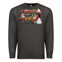 Smoke I Believe In Santa And Coffee Premium Sweatshirt - CowhideDigitalArt