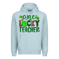 Blue Mist one lucky teacher Premium Hoodie - Artiststas