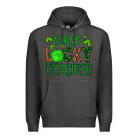 Charcoal Heather one lucky teacher Premium Hoodie - Artiststas