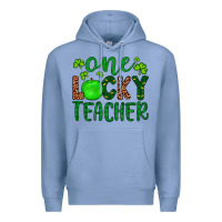Colony Blue one lucky teacher Premium Hoodie - Artiststas