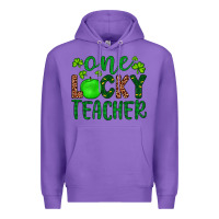 Purple one lucky teacher Premium Hoodie - Artiststas