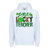 White one lucky teacher Premium Hoodie - Artiststas