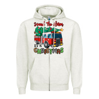 Sound The Alarm Its Christmas Fire Truck Zipper Hoodie | Teevron