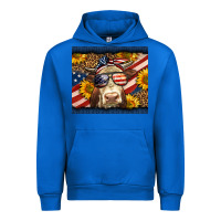 Cobalt Western 4th Of July Cow Urban Hoodie - LillyAllenDesigns