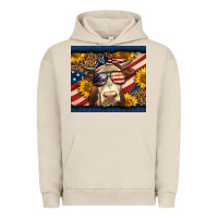 Pigment French Oak Western 4th Of July Cow Urban Hoodie - LillyAllenDesigns