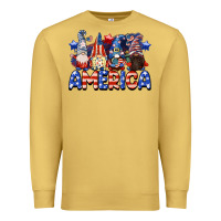 Antique Gold America gnomes 4th of July Premium Sweatshirt - CowGirlArtShop