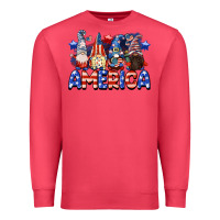Cardinal America gnomes 4th of July Premium Sweatshirt - CowGirlArtShop