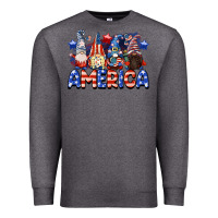 Charcoal Heather America gnomes 4th of July Premium Sweatshirt - CowGirlArtShop