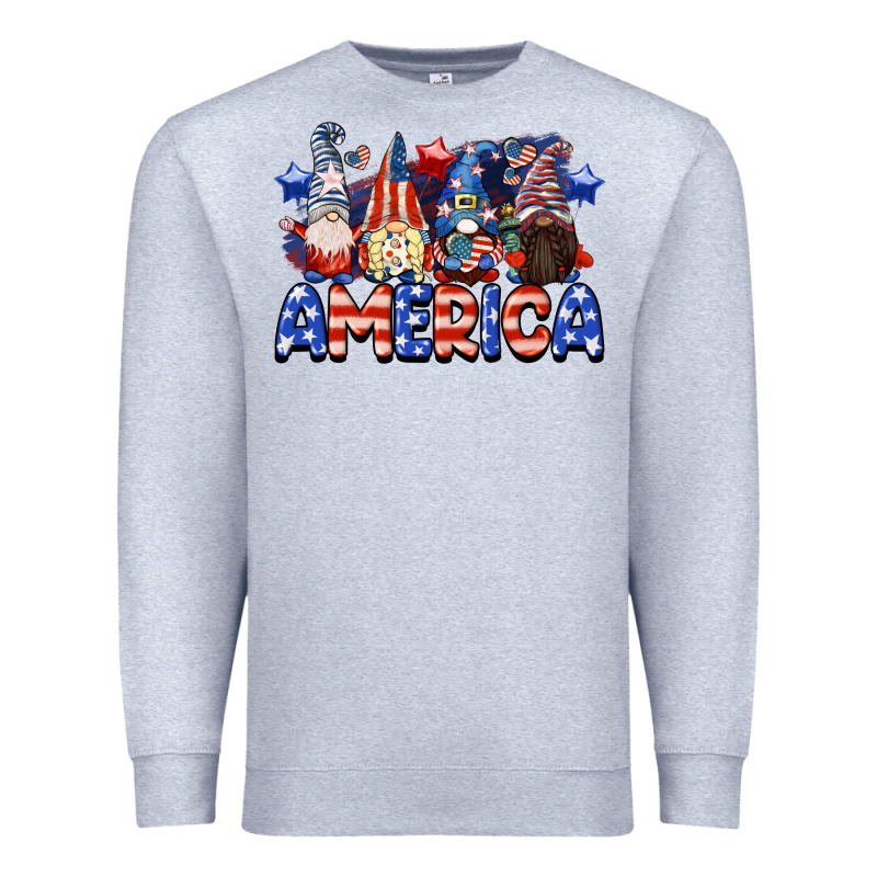 America Gnomes 4th Of July Premium Sweatshirt by CowGirlArtShop | Teevron