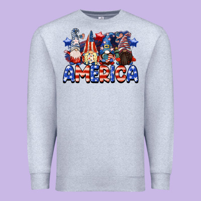 America Gnomes 4th Of July Premium Sweatshirt Designed By Cowgirlartshop