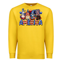 Lemon America gnomes 4th of July Premium Sweatshirt - CowGirlArtShop