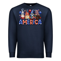 Navy America gnomes 4th of July Premium Sweatshirt - CowGirlArtShop
