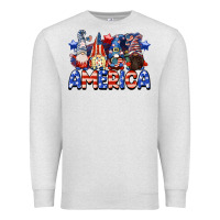 Oatmeal Heather America gnomes 4th of July Premium Sweatshirt - CowGirlArtShop