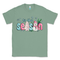 Sage tis the season snowman and christmas cake Classic Tee - MaliasSmallBusiness