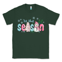 Sports Green tis the season snowman and christmas cake Classic Tee - MaliasSmallBusiness