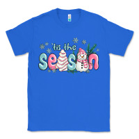 True Royal tis the season snowman and christmas cake Classic Tee - MaliasSmallBusiness