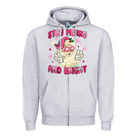 Heather Grey stay merry and bright Zipper Hoodie - MaliasSmallBusiness