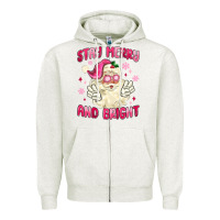 Oatmeal Heather stay merry and bright Zipper Hoodie - MaliasSmallBusiness