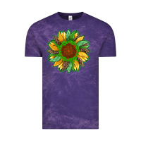 Cloud Purple st patricks sunflower with leopard  shamrock and glitter Vintage Tee - Artiststas
