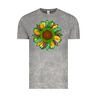 Cloud Rock st patricks sunflower with leopard  shamrock and glitter Vintage Tee - Artiststas