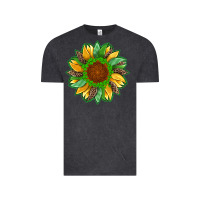 Vintage Black st patricks sunflower with leopard  shamrock and glitter Vintage Tee - Artiststas