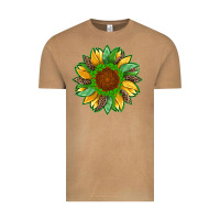 Vintage Camel st patricks sunflower with leopard  shamrock and glitter Vintage Tee - Artiststas