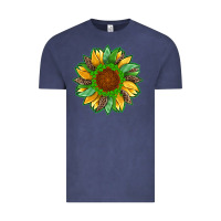 Vintage Denim st patricks sunflower with leopard  shamrock and glitter Vintage Tee - Artiststas