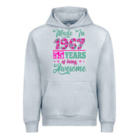 Heather Grey made in 1967, 55 years of being awesome Urban Hoodie - Jasminsmagicworld