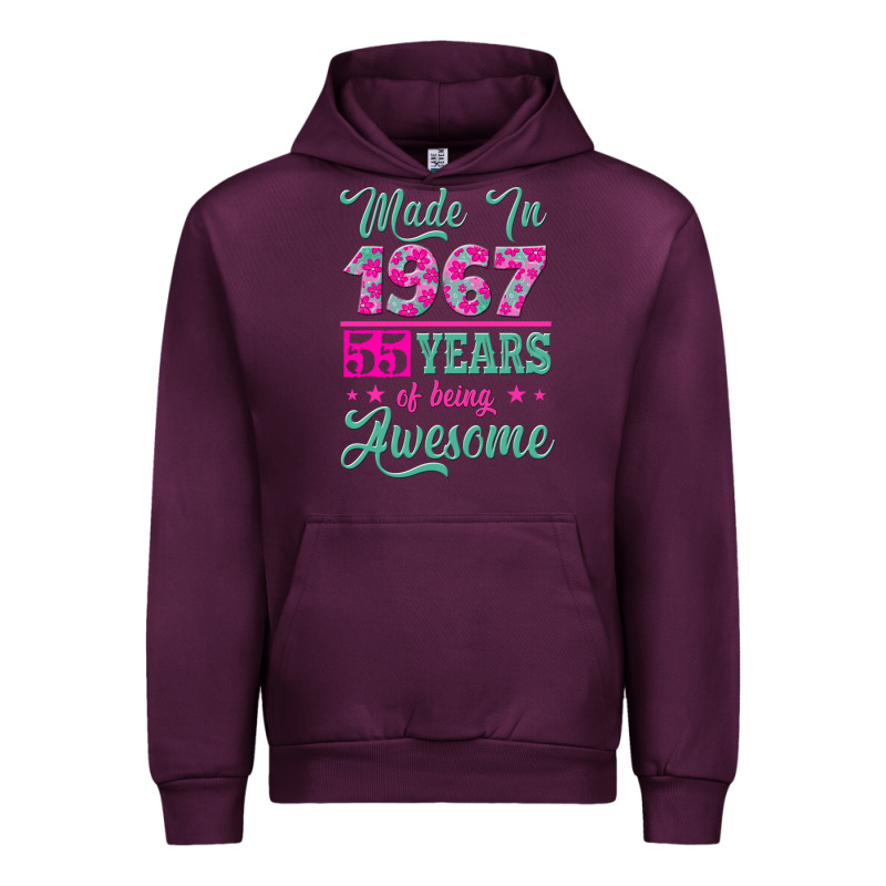 Made In 1967, 55 Years Of Being Awesome Urban Hoodie by Jasminsmagicworld | Teevron