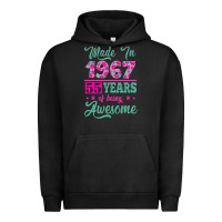 Pigment Black made in 1967, 55 years of being awesome Urban Hoodie - Jasminsmagicworld