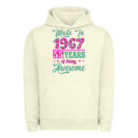 Pigment Pistachio made in 1967, 55 years of being awesome Urban Hoodie - Jasminsmagicworld