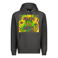 Charcoal Heather mardi gras queen Premium Hoodie - Artiststas