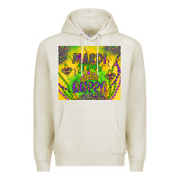 Oatmeal Heather mardi gras queen Premium Hoodie - Artiststas