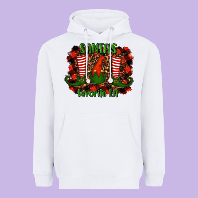 Santa's Favorite Elf Heavyweight Hoodie Designed By Ranaportraitstore
