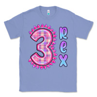 Colony Blue 3 rex pink dinosaur Classic Tee - MaliasSmallBusiness