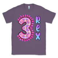 Lavender 3 rex pink dinosaur Classic Tee - MaliasSmallBusiness
