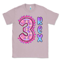 Lilac 3 rex pink dinosaur Classic Tee - MaliasSmallBusiness