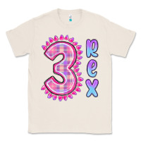 Natural 3 rex pink dinosaur Classic Tee - MaliasSmallBusiness