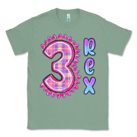 Sage 3 rex pink dinosaur Classic Tee - MaliasSmallBusiness