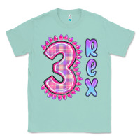 Seafoam 3 rex pink dinosaur Classic Tee - MaliasSmallBusiness