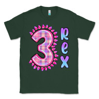 3 Rex Pink Dinosaur Classic Tee | Teevron