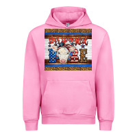 Fuchsia Pink Western Star Spangled Baby Cow Urban Hoodie - LillyAllenDesigns
