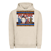 Pigment French Oak Western Star Spangled Baby Cow Urban Hoodie - LillyAllenDesigns