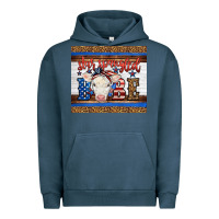 Pigment Midnight Navy Western Star Spangled Baby Cow Urban Hoodie - LillyAllenDesigns